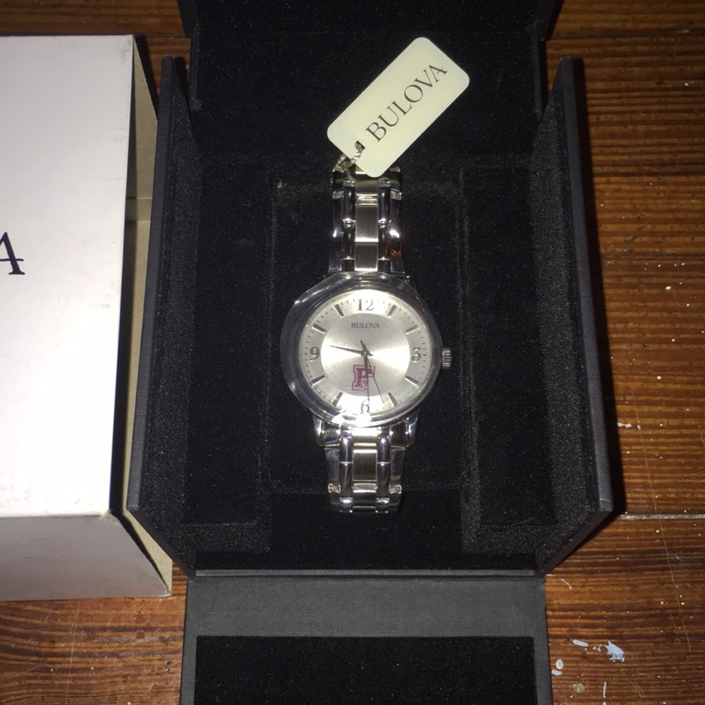 Fordham Bulova Silver Dial Stainless Steel Watch